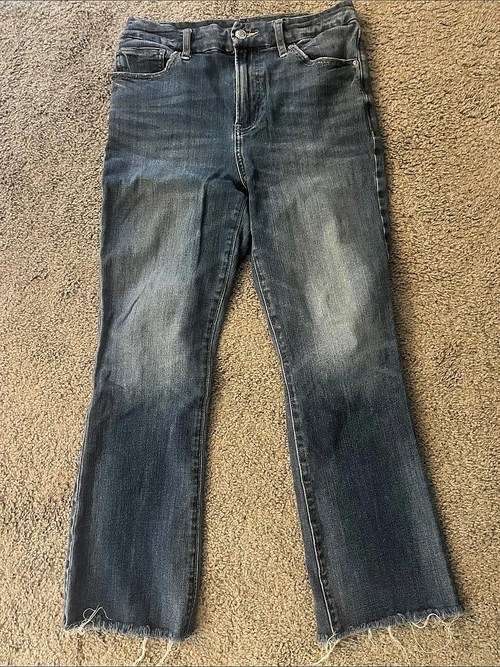 Express Conscious Edit High Waisted Cropped Flare Jeans Women's Boot Cut Jeans